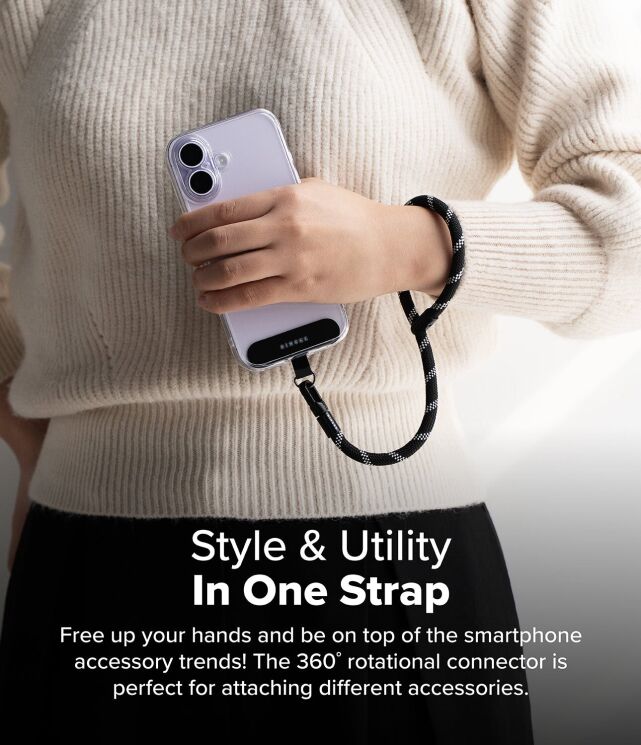 Ремешок для смартфона Ringke Holder Link Flow Hand Strap (P-Type) 8800328814134 - Silky Silver (983034SS) Ремешок для смартфона Ringke Holder Link Flow Hand Strap (P-Type) 8800328814134 - Silky Silver: фото 4 из 16