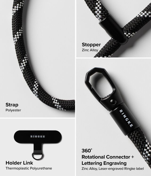 Ремешок для смартфона Ringke Holder Link Flow Hand Strap (P-Type) 8800328814134 - Silky Silver (983034SS) Ремешок для смартфона Ringke Holder Link Flow Hand Strap (P-Type) 8800328814134 - Silky Silver: фото 9 из 16