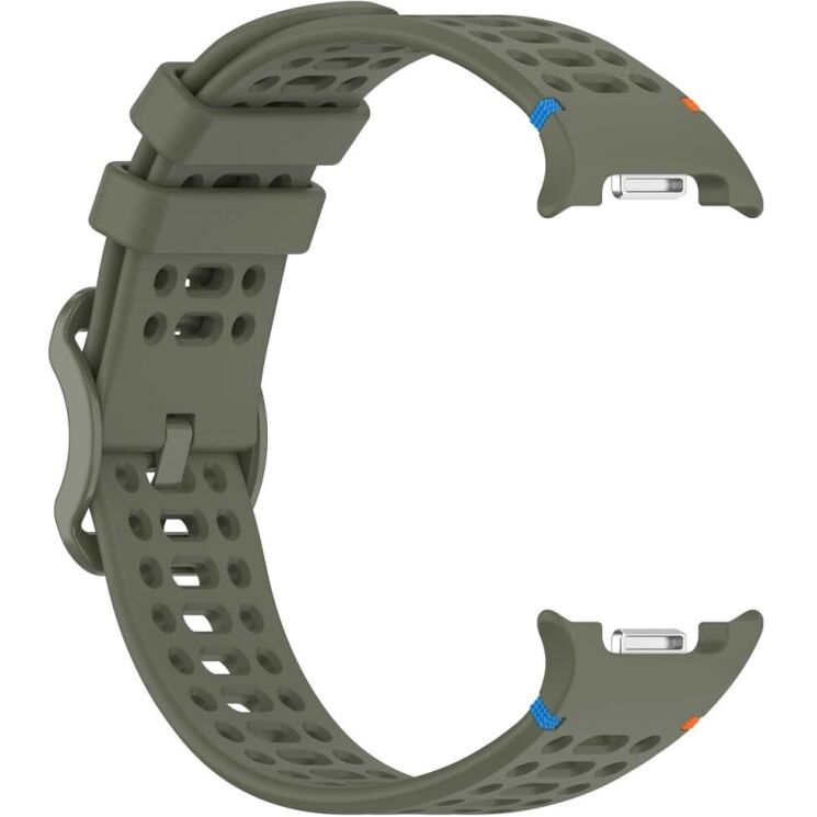 Ремінець Reframe Holes Design для Samsung Galaxy Watch 8 (40/44mm) / 8 Classic - Army Green: фото 4 з 7