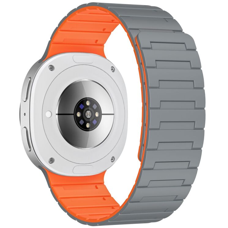 Ремешок Reframe Magnetic Band для Samsung Galaxy Watch 8 (40/44mm) / 8 Classic - Grey / Orange: фото 1 из 4