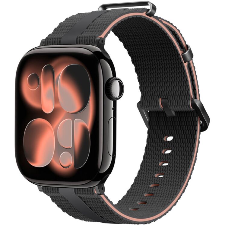 Ремінець Reframe Sport Linear для Apple Watch 42 (Series 10/11) / 41 / 40 / SE 40 / 38 - Black / Pink: фото 2 з 5