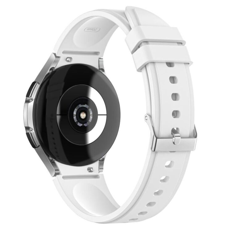Ремінець UniCase Silicone Strap для Samsung Galaxy Watch 4 Classic (46mm) / Watch 4 Classic (42mm) / Watch 4 (40mm) / Watch 4 (44mm) - White: фото 1 з 3
