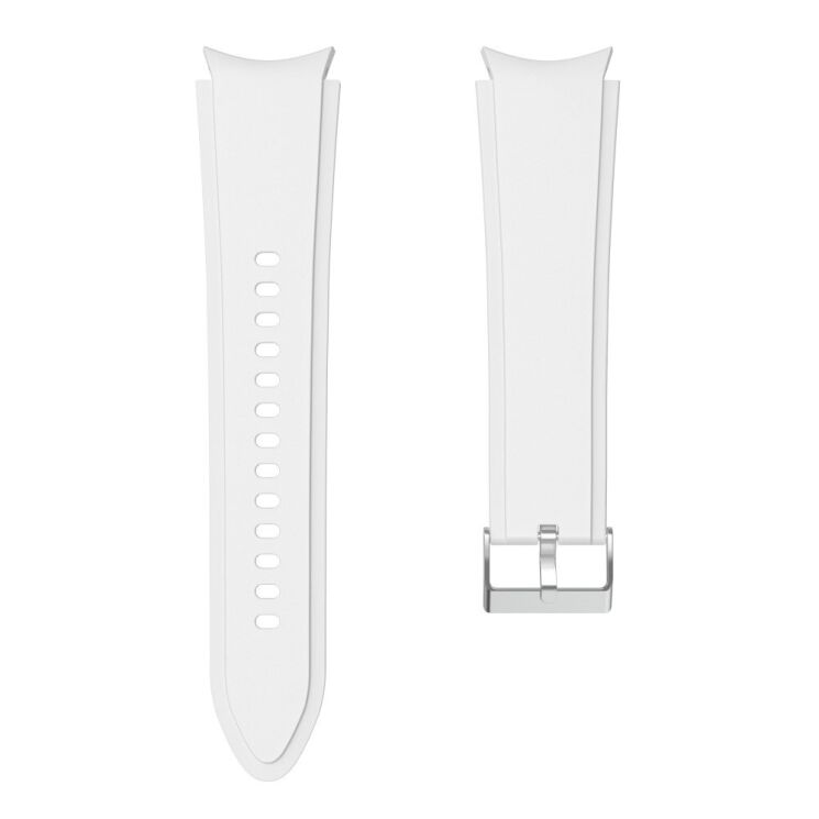 Ремінець UniCase Silicone Strap для Samsung Galaxy Watch 4 Classic (46mm) / Watch 4 Classic (42mm) / Watch 4 (40mm) / Watch 4 (44mm) - White: фото 3 з 3