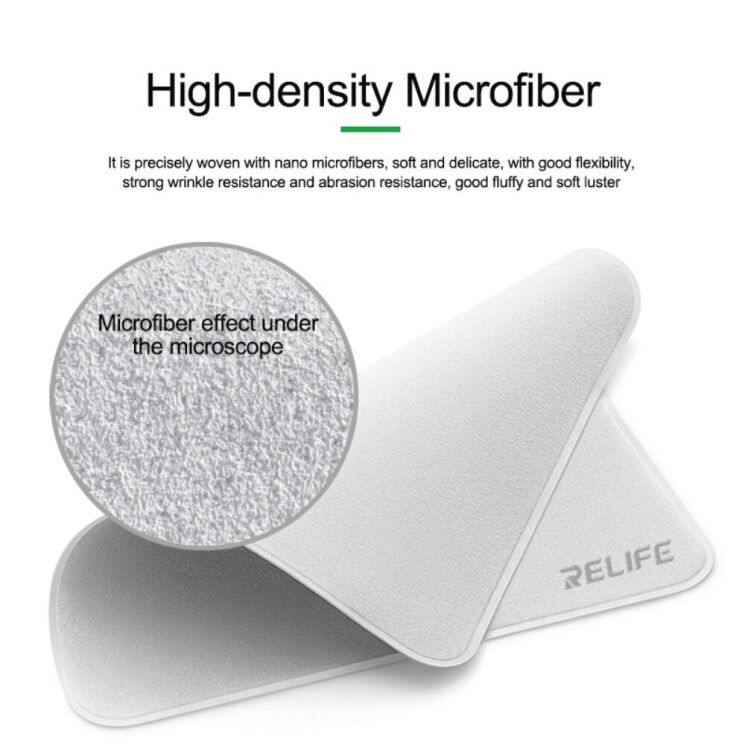 Салфетка для дисплея RELIFE RL-045C Double-Layer Polishing Cloth - White: фото 7 из 11