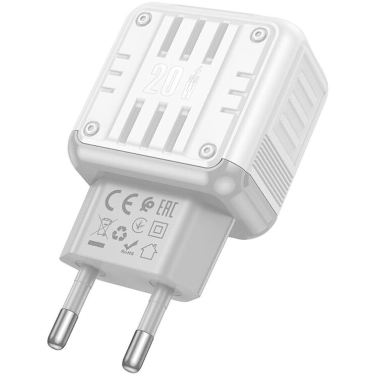 Сетевое зарядное устройство Hoco C135A Rock QC3.0 (20W) - White: фото 4 из 7