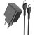 Сетевое зарядное устройство Hoco N35 Streamer PD45W (2C) + кабель Type-C to Type-C - Black: фото 1 из 6