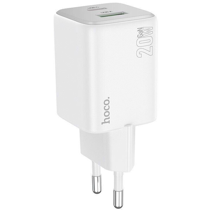 Сетевое зарядное устройство Hoco N41 PD20W+QC3.0 - White: фото 2 из 7