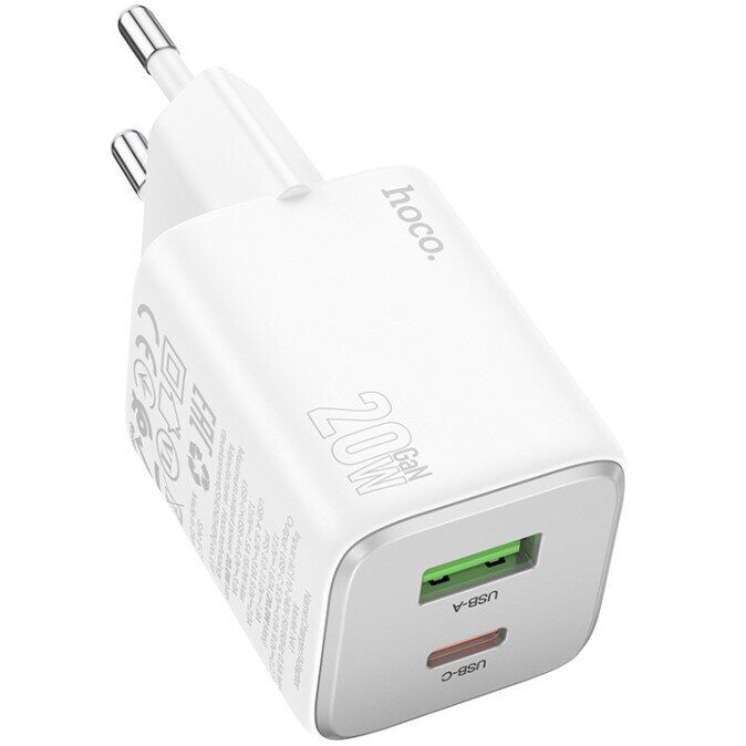 Сетевое зарядное устройство Hoco N41 PD20W+QC3.0 - White: фото 1 из 7