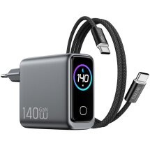 Сетевое зарядное устройство WIWU CHG200 Voyager PD140W + QC3.0 (USB + 3Type-C) + кабель Type-C to Type-C - Grey: фото 1 из 11