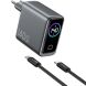 Сетевое зарядное устройство WIWU CHG200 Voyager PD140W + QC3.0 (USB + 3Type-C) + кабель Type-C to Type-C - Grey (995668H). Фото 2 из 11