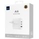 Мережевий зарядний пристрій WiWU Wi-U024 Ark 65W QC+PD GaN (1U+2C) - White (995699W). Фото 6 з 6