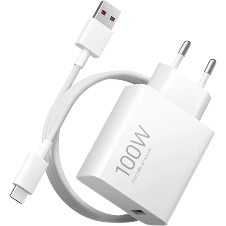 Мережевий зарядний пристрій Xiaomi 100W Combo + кабель USB to Type-C&nbsp;(BHR095VEU) - White: фото 1 з 4