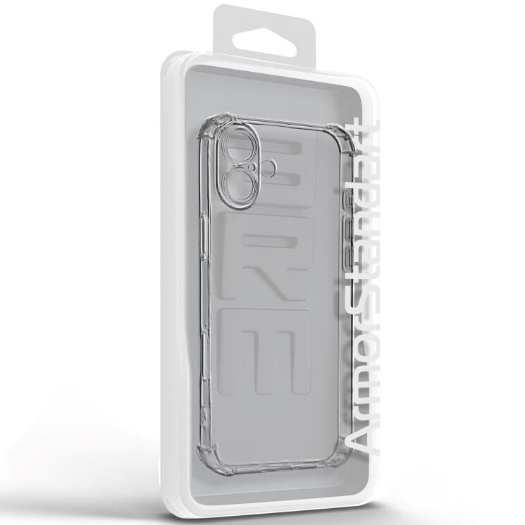 Силиконовый (TPU) чехол ArmorStandart Air Force для Apple iPhone 16 Plus - Clear: фото 2 из 6