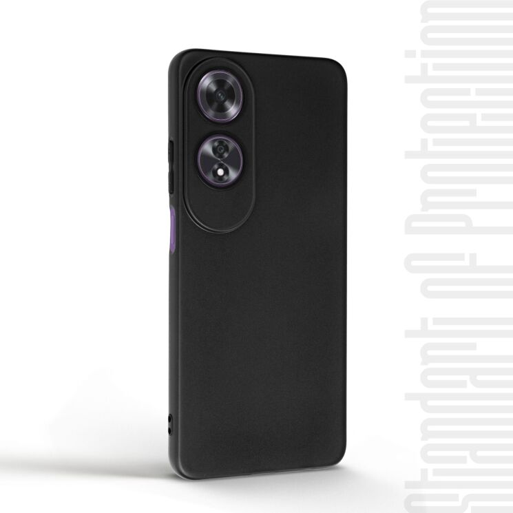 Силиконовый (TPU) чехол ArmorStandart Matte Slim Fit для OPPO A60 - Black: фото 3 из 5
