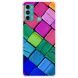 Силіконовий (TPU) чохол Deexe Life Style для Motorola Moto G60 - Colorful Block (286243C). Фото 1 з 5
