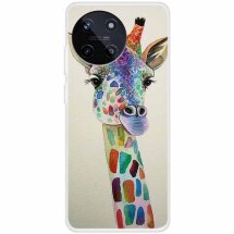Силиконовый (TPU) чехол Deexe Life Style для Realme 11 4G - Colorful Giraffe: фото 1 из 5