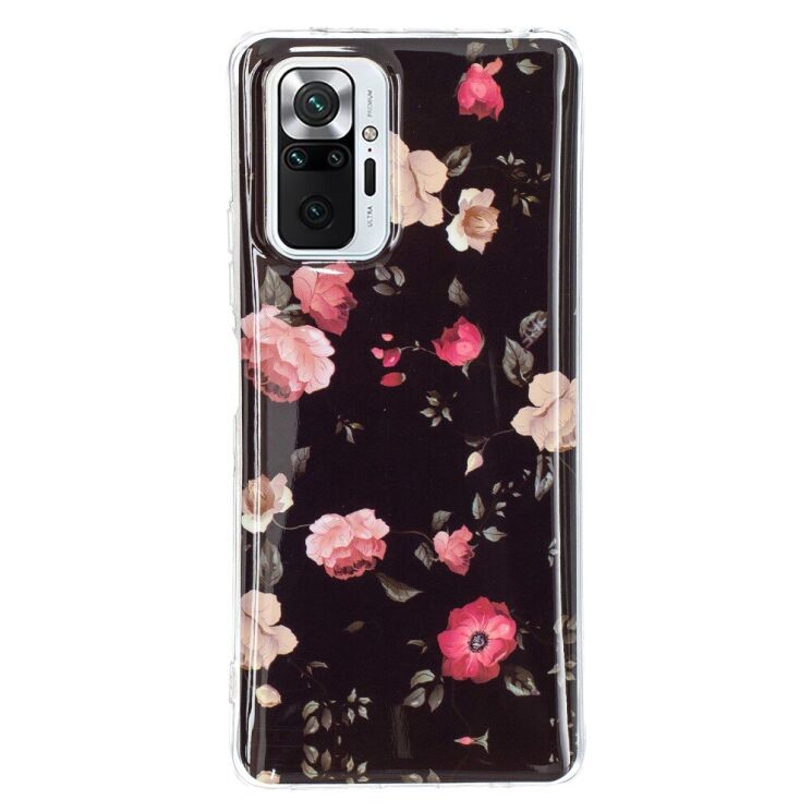 Силиконовый (TPU) чехол Deexe LumiCase для Xiaomi Redmi Note 10 Pro - Beautiful Flower: фото 4 из 5