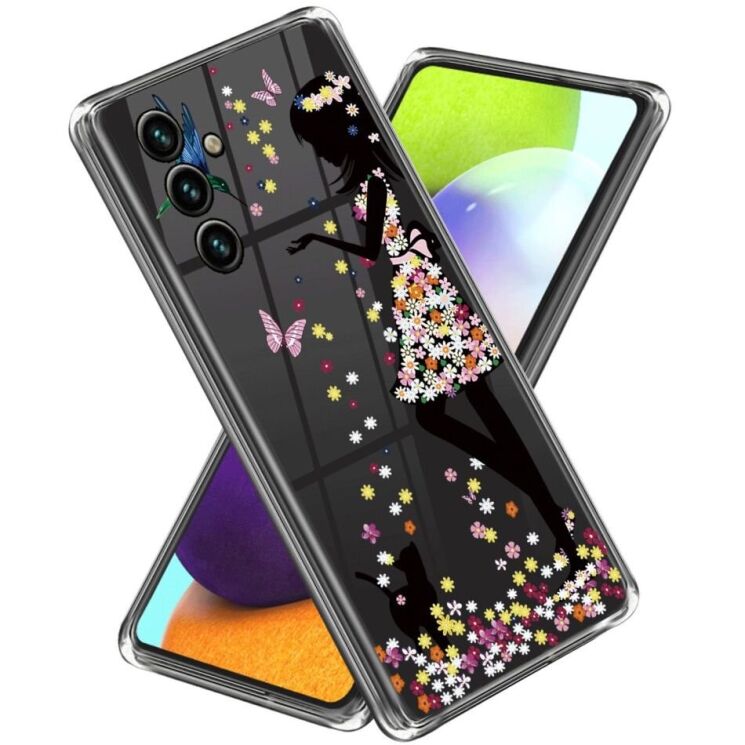 Силиконовый (TPU) чехол Deexe Pretty Glossy для Samsung Galaxy A05s (A057) - Flower Fairy: фото 1 из 3