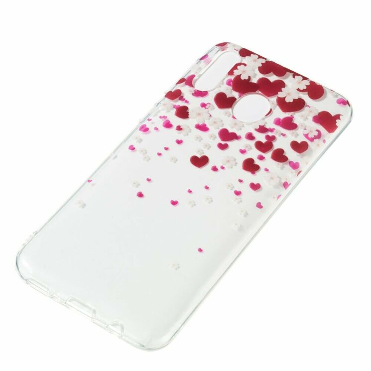 Силиконовый (TPU) чехол Deexe Pretty Glossy для Samsung Galaxy M20 (M205) - Hearts and Flowers: фото 3 из 5