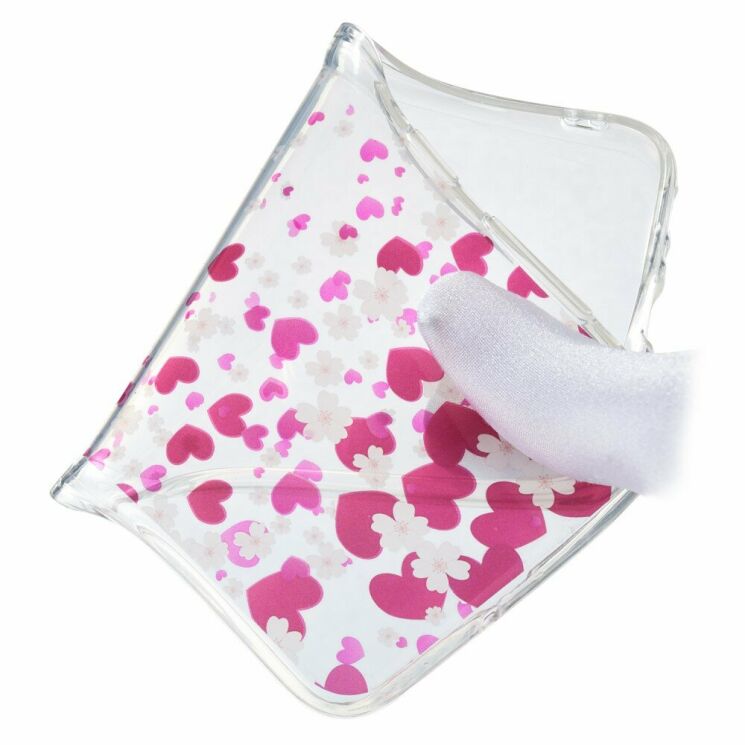 Силиконовый (TPU) чехол Deexe Pretty Glossy для Samsung Galaxy M20 (M205) - Hearts and Flowers: фото 4 из 5