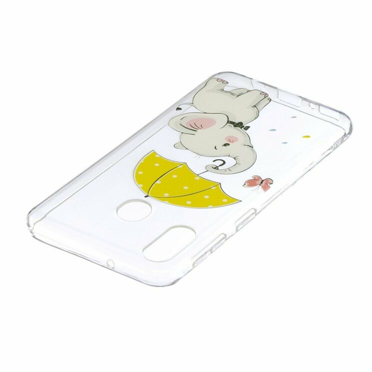 Силиконовый (TPU) чехол Deexe Pretty Glossy для Samsung Galaxy M20 - Elephant Holding an Umbrella: фото 4 из 8