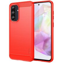 Силиконовый (TPU) чехол MOFI Carbon Fiber для Samsung Galaxy A36 (A366) - Red: фото 1 из 11
