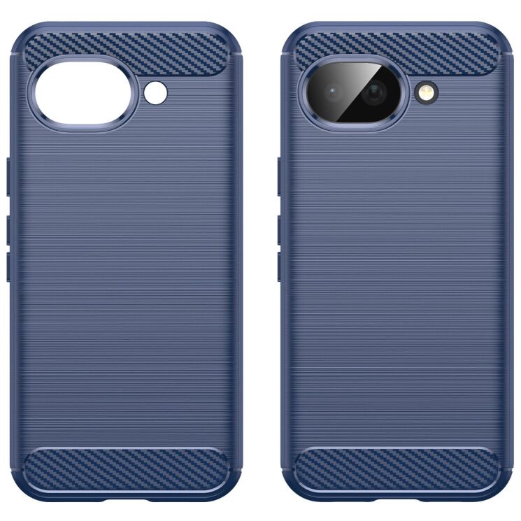 Силиконовый (TPU) чехол UniCase Carbon для Google Pixel 10a - Blue: фото 2 из 8