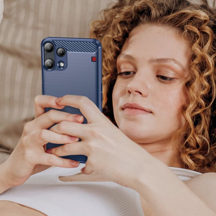 Силіконовий (TPU) чохол UniCase Carbon для Nothing Phone (3a) Lite - Black: фото 7 з 8