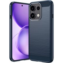 Силиконовый (TPU) чехол UniCase Carbon для OPPO Reno 16 F/FS - Blue: фото 1 из 9