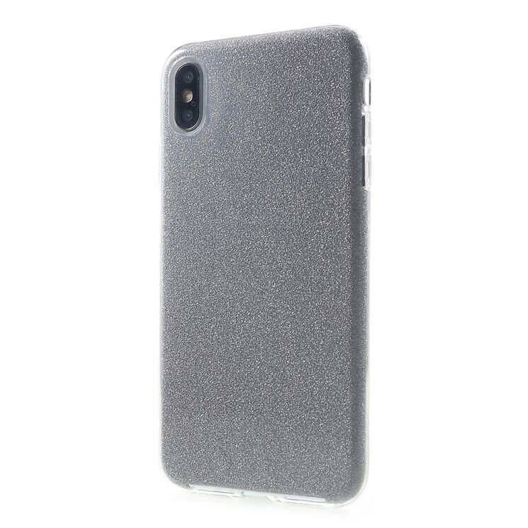 Силиконовый (TPU) чехол UniCase Glitter Cover для Apple iPhone Xs Max - Silver: фото 3 из 5