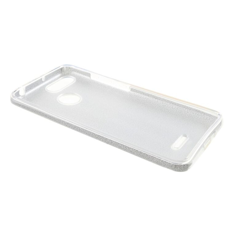 Силиконовый (TPU) чехол UniCase Glitter Cover для Xiaomi Redmi 6 - Silver: фото 3 из 4