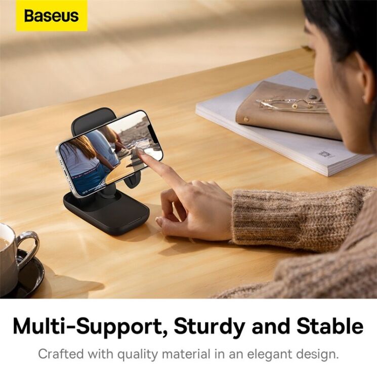 Універсальна підставка Baseus Seashell Series (B10551500111-00) - Black: фото 13 з 15