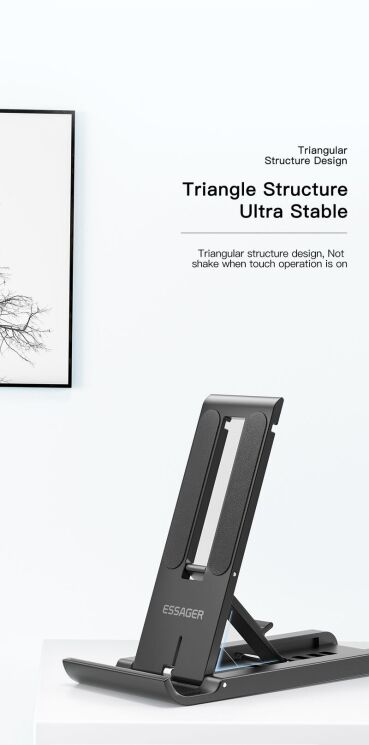 Універсальна підставка ESSAGER Sailing Desktop (EZJZM-FC01) - Black: фото 7 з 16