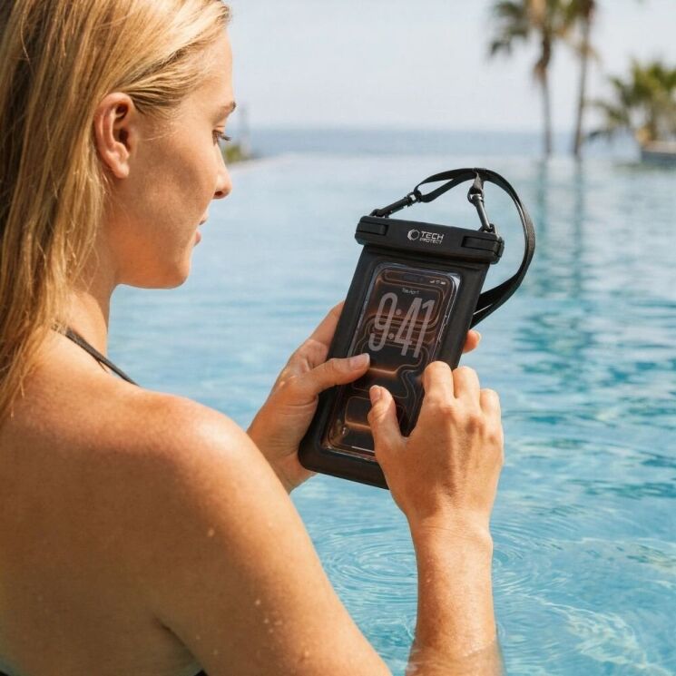 Влагозащитный чехол Tech-Protect UWC7 Universal Waterproof Case - Black: фото 5 из 6