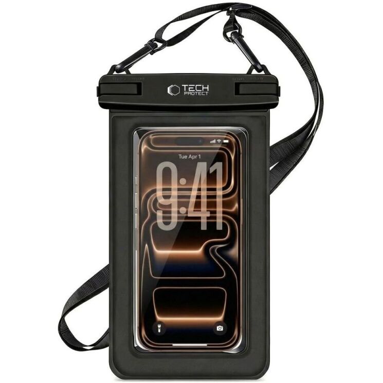 Влагозащитный чехол Tech-Protect UWC7 Universal Waterproof Case - Black: фото 1 из 6