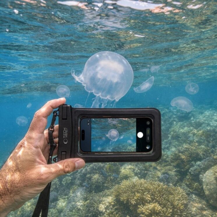 Влагозащитный чехол Tech-Protect UWC7 Universal Waterproof Case - Black: фото 6 из 6