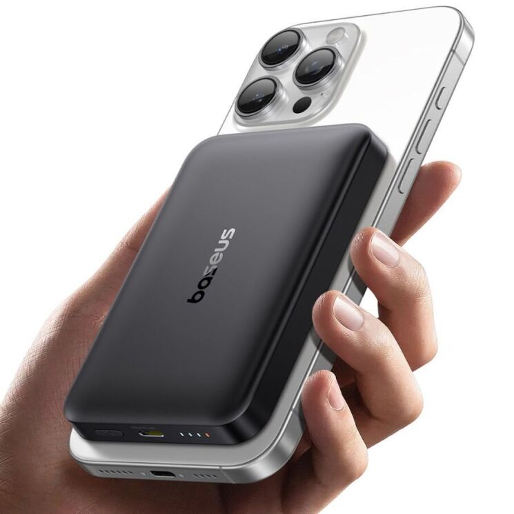 Внешний аккумулятор Baseus EnerFill FM12 Qi2 Magnetic 22.5W (10000mAh) E0028500 - Cosmic Black: фото 2 из 11