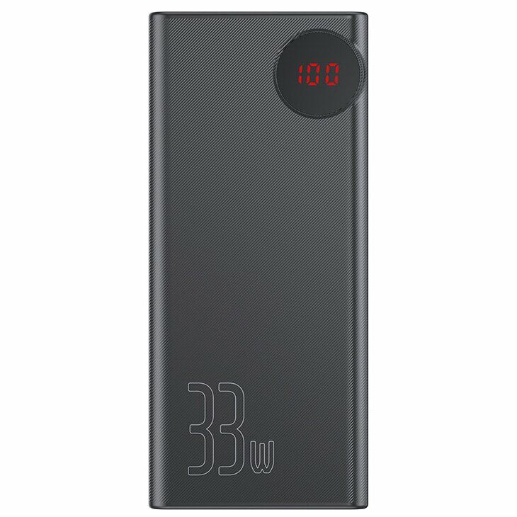 Внешний аккумулятор BASEUS&nbsp;Mulight PD 3.0 + QC 3.0 30000mAh (PPMY-01) - Black: фото 2 из 19