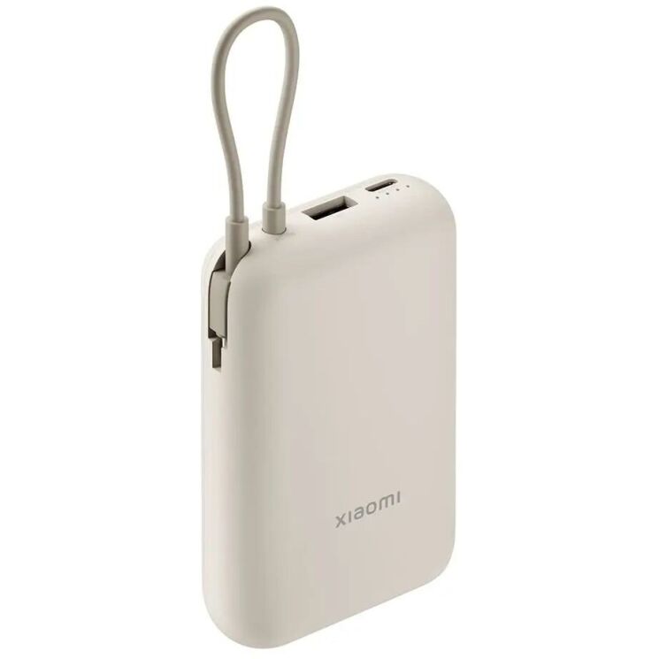 Внешний аккумулятор Xiaomi 22.5W Integrated Cable (10000mAh) BHR9072GL - Beige: фото 1 из 6