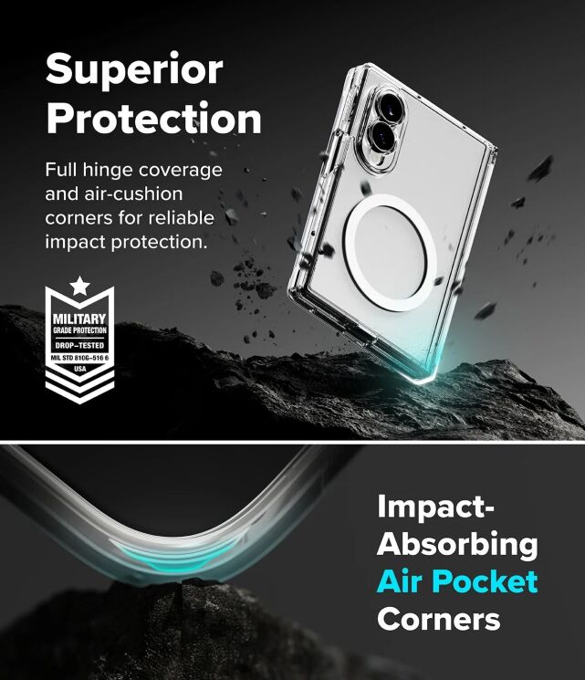 Защитный чехол Ringke Fusion Flap Magnetic для Samsung Galaxy Fold 8 (8800328819368) - Clear (424576C) Защитный чехол Ringke Fusion Flap Magnetic для Samsung Galaxy Fold 8 (8800328819368) - Clear: фото 12 из 26