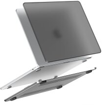 Захисна накладка LENTION Matte Shell для Apple MacBook Air 15 (2023) - Transparent Black: фото 1 з 12