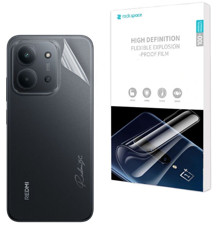Захисна плівка на задню панель RockSpace Explosion-Proof SuperClear для Xiaomi Redmi 15C: фото 1 з 9
