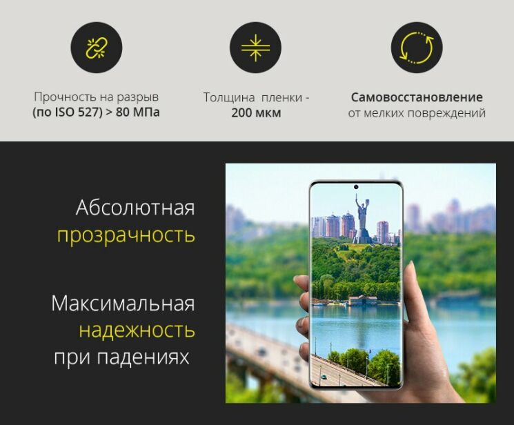 Защитная пленка StatusSKIN Standart на экран для Huawei P40 Lite E: фото 4 из 10