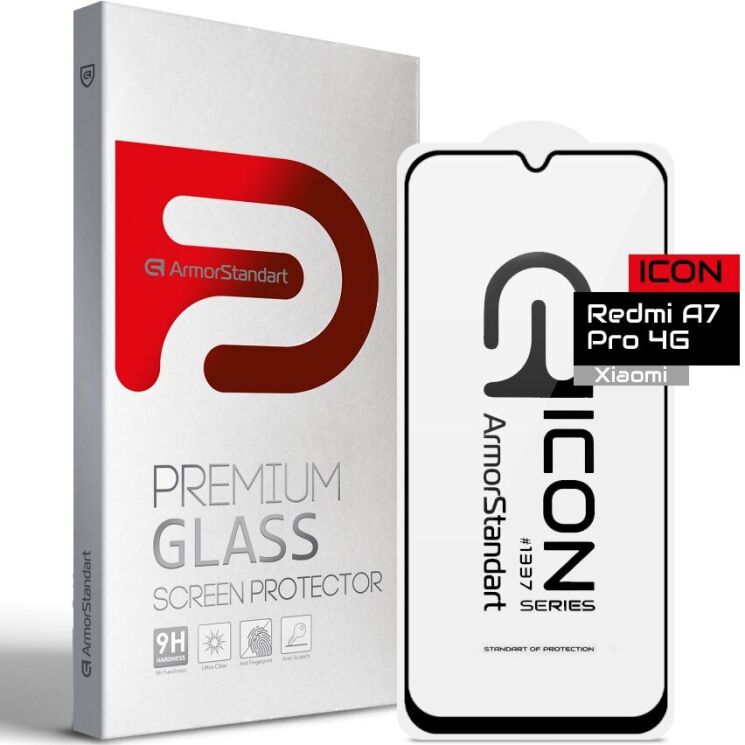 Захисне скло ArmorStandart Icon 5D для Xiaomi Redmi A7 Pro - Black: фото 1 з 5