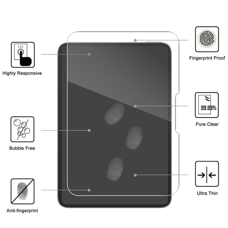 Защитное стекло Deexe Clear Glass для iPad mini 8: фото 2 из 4