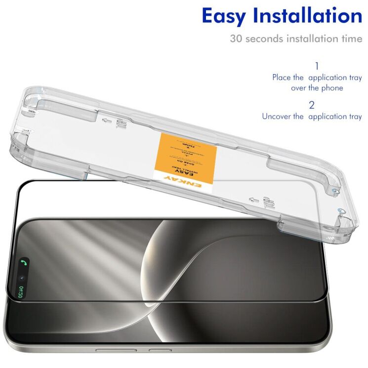 Защитное стекло ENKAY Easy Install Full Glue для TECNO Camon 50 - Black (386340B) Защитное стекло ENKAY Easy Install Full Glue для TECNO Camon 50 - Black: фото 2 из 7