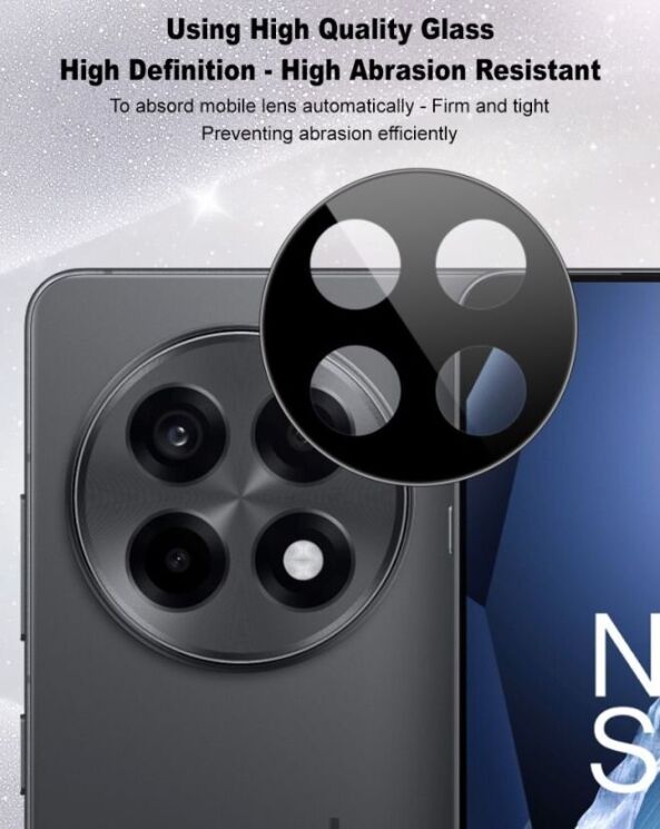 Защитное стекло IMAK Install Black Glass Lens для OnePlus 13R / Ace 5 / Ace 5 Pro - Black: фото 11 из 11