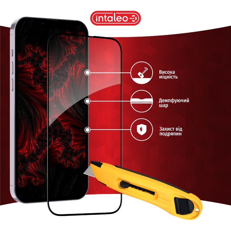 Захисне скло Intaleo Full Glue для Apple iPhone 14 - Black: фото 6 з 9