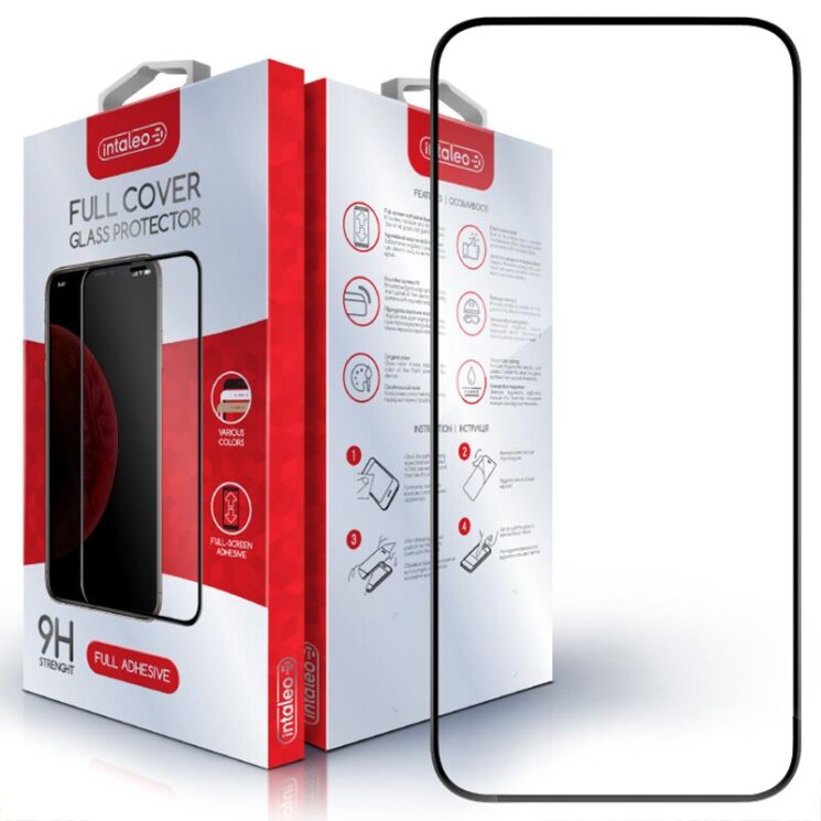 Защитное стекло Intaleo Full Glue для Apple iPhone 15 Pro Max - Black: фото 1 из 9