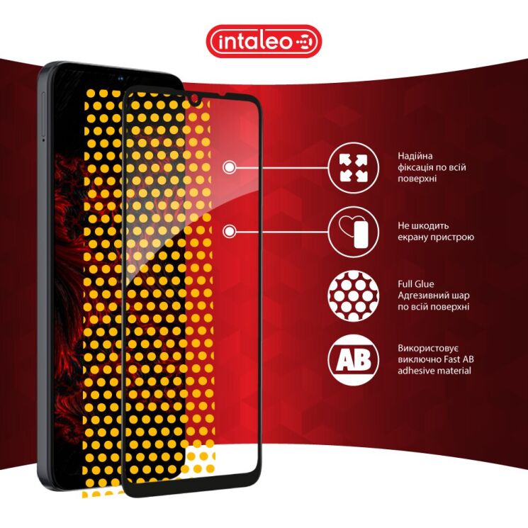Защитное стекло Intaleo Full Glue для ZTE Blade A35 / Blade A55 - Black: фото 8 из 9
